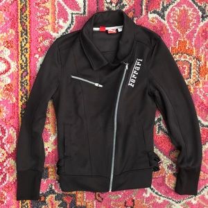 Puma Ferrari Black Zip Moto Jacket Medium